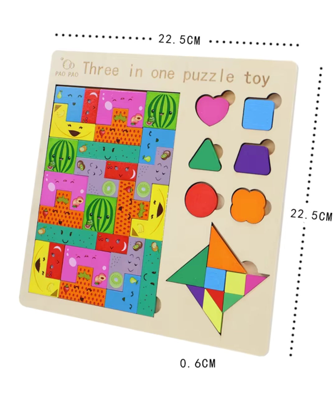 Montessori edukativna ploča 3u1